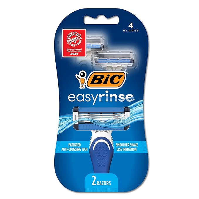 BIC EasyRinse Anti-Clogging Men's Disposable Razors