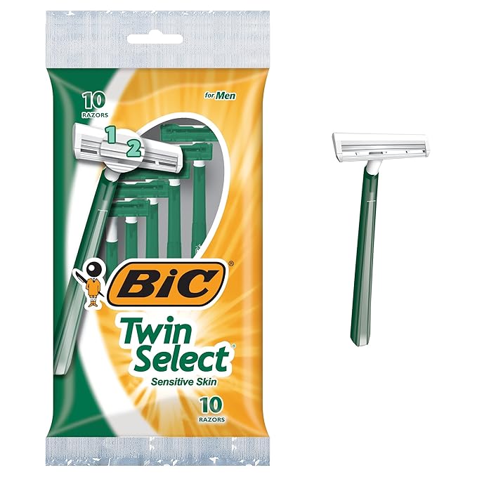 BIC Men's Twin Select Disposable Razor, Sensitive Skin